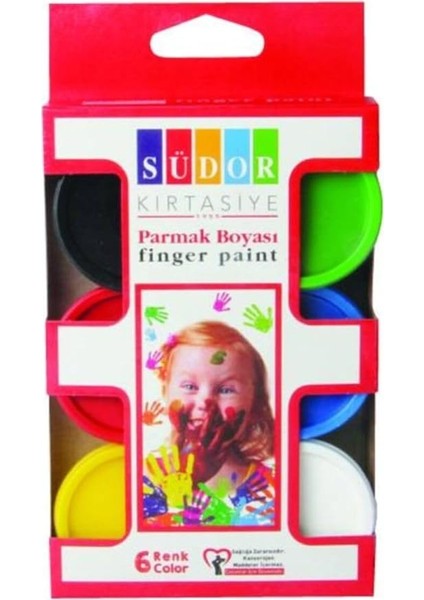 Parmak Boyası Su Bazlı 30 ml 6 Renk SD822 / Südor