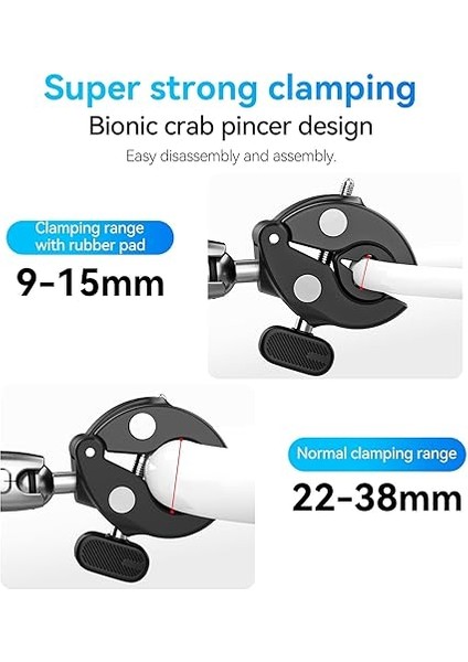 Duall Top Kelepçe Montaj Çubuk Direği Bisiklet Bisiklet Motosiklet Gidon Tüp Tutucu Aksesuarları Gopro Hero 13 12 11 10 9 8, Djı Osmo Action 5 Pro 4 3 INSTA360 X3 X4 Go3 Ace Pro ile Uyumlu modelleri