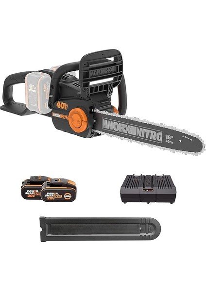 WG385E 40VOLT 4.0AH Li-Ion 40CM Profesyonel Şarjlı Kömürsüz Zincirli Testere