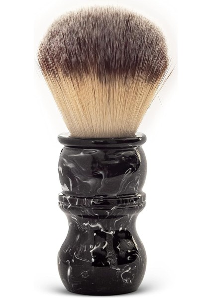 Brush Yaqi Reçine Saplı Klasik Sentetik Tıraş Fırçası, Yüksek Kaliteli Hızlı Köpük Üretme, Çabuk Kuruma ve Bakteri Tutmama Özelliği, Manuel Geleneksel Tıraş Aksesuarı (Reçine Saplı - Kara Mermer)