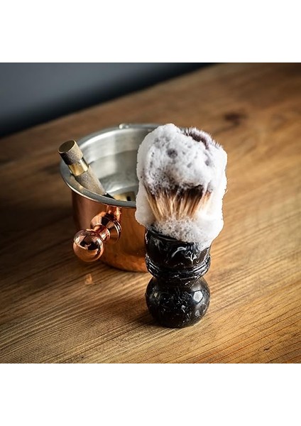 Brush Yaqi Reçine Saplı Klasik Sentetik Tıraş Fırçası, Yüksek Kaliteli Hızlı Köpük Üretme, Çabuk Kuruma ve Bakteri Tutmama Özelliği, Manuel Geleneksel Tıraş Aksesuarı (Reçine Saplı - Kara Mermer) modelleri