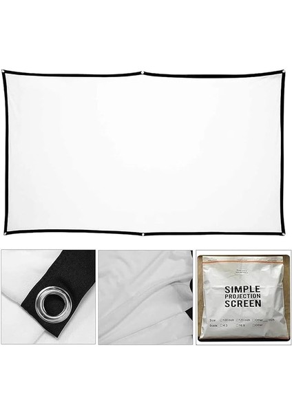 PA301 100 Inç Siyah Çerçeveli Duvar Tipi Projeksiyon Perdesi PA301 indirimleri