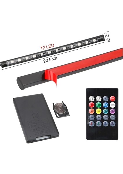 Oto Market Ayak Altı LED 12 Ledli Lamba Sese Duyarlı LED Müziğe Duyarlı LED modelleri