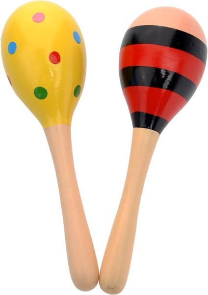 Maracas Holzrassel Ahşap Çıngıraklı Rattert Shaker Davul Çocuk Müzik Aleti Oyuncak Müziğiniz Için Ahşap Çıngırak Pedagojik Oyuncak Için Çocuk Seti Rastgele Renk Kırmızı DEMARKT-1105