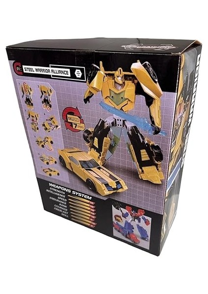 T-Warrior Metal Gövde Dönüşebilen Robot 20 cm modelleri