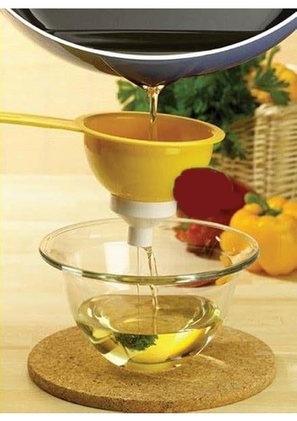 Çelik Filtreli Sıvı Yağ Süzgeci Hunili Yağ Süzçeçli Zeytinyağı,kızartma Yağ Filtresi