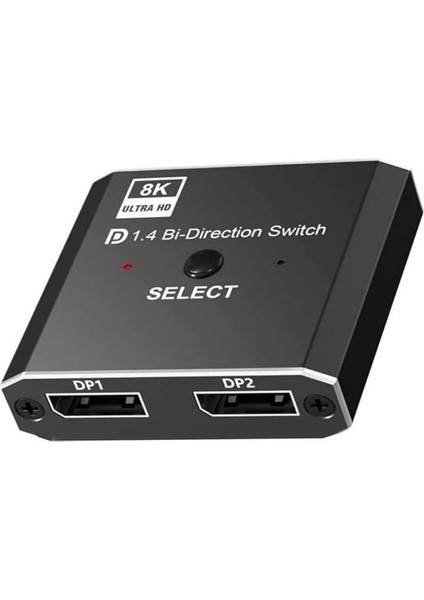 PX-4284 8k Displayport Kumandalı Çift Yönlü Çoklayıcı Switch Splitter (2 Pc-1 Monitör)