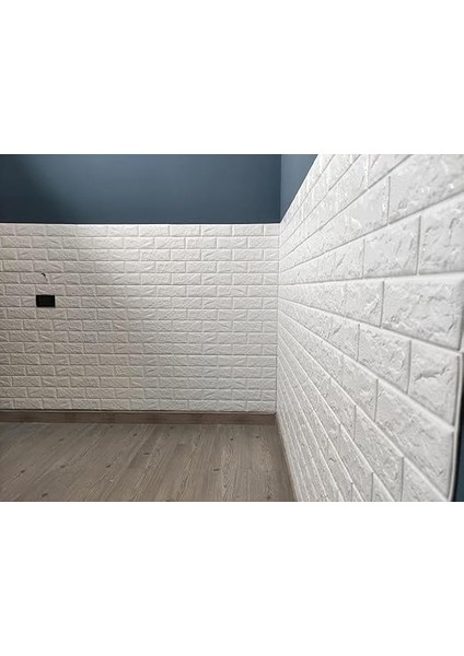 Duvarlar 70X23 cm Beyaz Kendinden Yapışkanlı 3D Esnek Duvar Kağıdı Paneli fırsatları