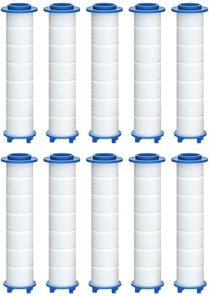 Su Için 10 Adet Yedek Duş Filtresi - Klor ve Florüre Yüksek Çıkışlı Duş Su Filtresi