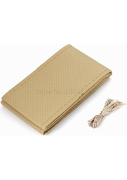 0 Deri Dikişli Direksiyon Kılıfı, Bej