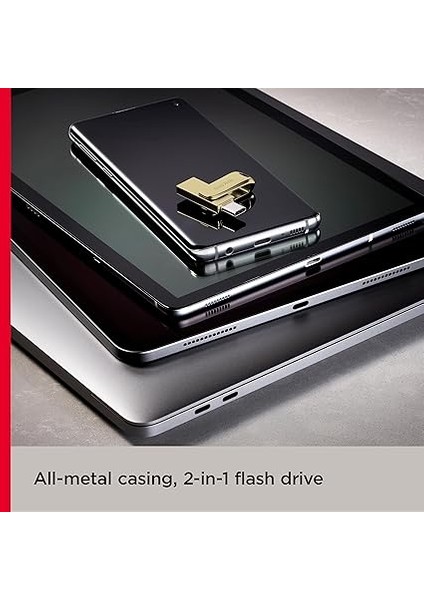 Ultra Dual Drive Luxe USB Type-C Sürücü Akıllı Telefon Bellek 128 GB (Mobil Bellek, USB 3.2 Gen 1, Döner Tasarım, 400 Mb/s Okuma, USB Sürücü, Otomatik Yedekleme) Altın fiyatları