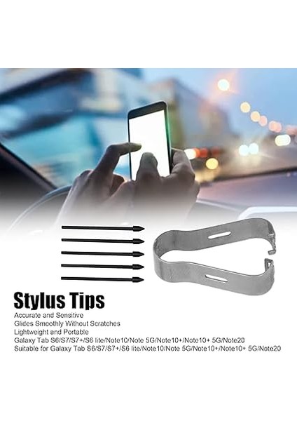 Tab S6/s7/s7+/s6 LITE/NOTE10/NOTE 5G/NOTE10+/NOTE10+ 5G/NOTE20 Için 5 Adet Yedek Dokunmatik Kalem Uçları S Kalem Uçları, Kaldırma Cımbızlı (Siyah) fiyatları