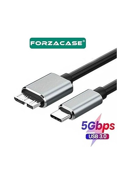 Type-C To Micro B 3.0 Şarj ve Data Veri Kablosu 5 Gbps 5V3A 50 cm - FC884 modelleri