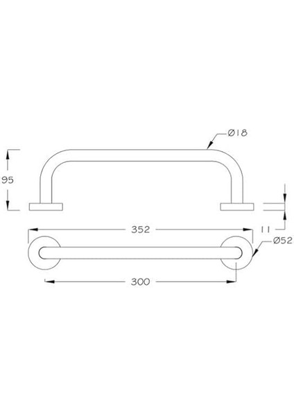 Yaşlı Hasta ve Engelli Tutunma Barı Küvet Tutamağı Paslanmaz 40 cm modelleri