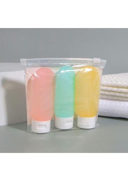 3 Adet Çok Amaçlı Doldurulabilir Seyahat Şişesi Seti: Şampuan, Losyon, Sıvı Sabunlar Için Uygun, Sızdırmaz Kapaklı, Şeffaf Seyahat Boyu Şişeler