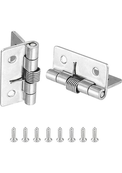 4 Adet Kendiliğinden Açılan Yaylı Menteşe, 304 Paslanmaz Çelik Kendinden Kapanan Yaylı Kapı Menteşesi, Görünmez Kapılar Için Otomatik Kapanma Menteşeleri, Yaylı Menteşeler (1,5 Inç)
