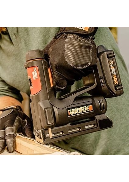 WX843 20VOLT/2.0AH. Li-Ion Şarjlı Profesyonel 6-14MM Zımba ve 15MM Çivi Çakma + 3500 Adet Yedek Zımba ve Çivi modelleri