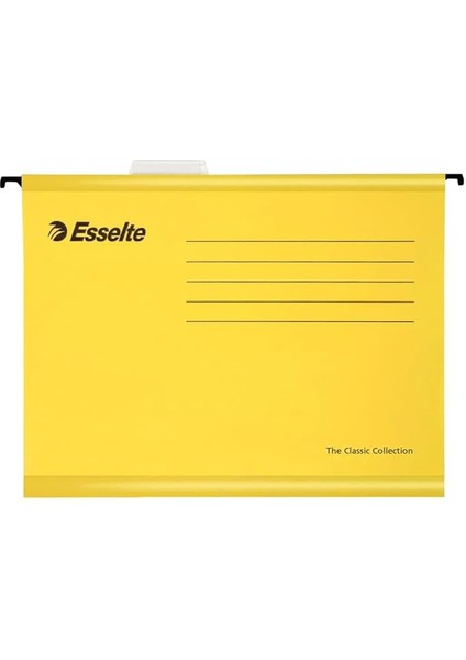 Klasik Askılı Dosya, A4, Sarı, 25'li Paket, Sekmeler Dahil, 90314