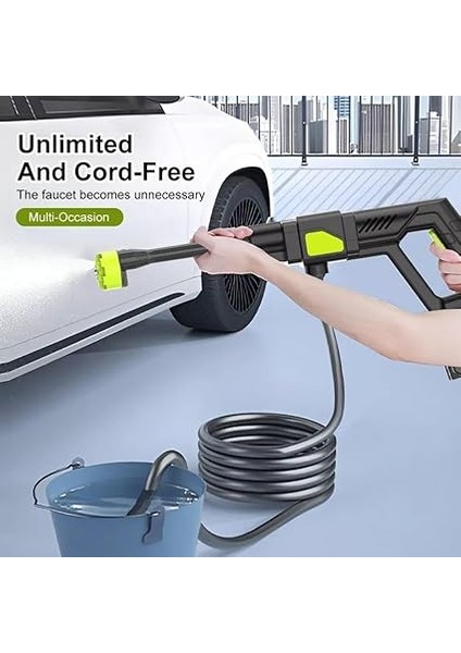 Şarjlı ve Yüksek Basınçlı Ilaçlama Oto Yıkama ve Sulama Tabancası 6 Farklı Püskürtme 24V 15.000MAH Yüksek Kapasite indirimleri