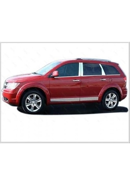 Oto Aksesuar Krom Alt Bagaj Çıtası 2008 Üzeri P. Çelik Dodge Journey ile Uyumlu