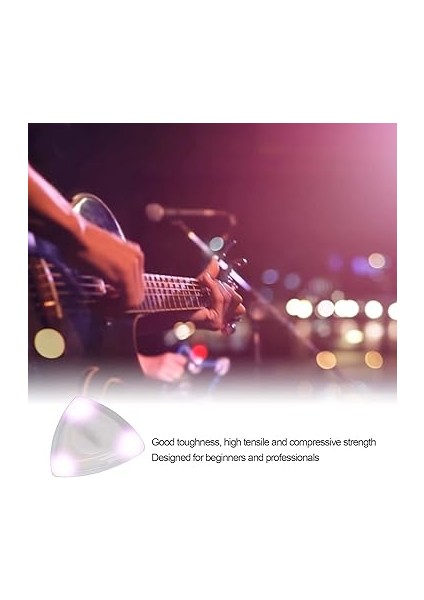 LED Gitar Mızrap Parlayan Gitar Seçimi Yüksek Hassasiyetli LED Işık Gitar Seçimi Pil ile Değiştirme () fiyatları