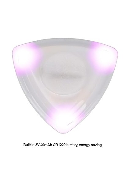 LED Gitar Mızrap Parlayan Gitar Seçimi Yüksek Hassasiyetli LED Işık Gitar Seçimi Pil ile Değiştirme () indirimleri