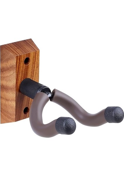 Gitar Duvara Monte Gitar Askısı Siyah Ceviz Gitar Kancası Akustik Elektro Bas Gitar Duvar Askısı Kanca Tutucu (Zebra Ahşap Askı)