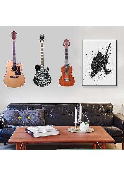 Gitar Duvara Monte Gitar Askısı Siyah Ceviz Gitar Kancası Akustik Elektro Bas Gitar Duvar Askısı Kanca Tutucu (Zebra Ahşap Askı) indirimleri
