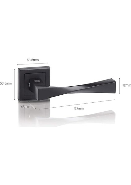 Verona Serisi 35-ZR-8X8-A001-KT-56-11, Rozetli Oda Tipi Kolu, Siyah Mat Kaplama, Parçalar Dahildir indirimleri