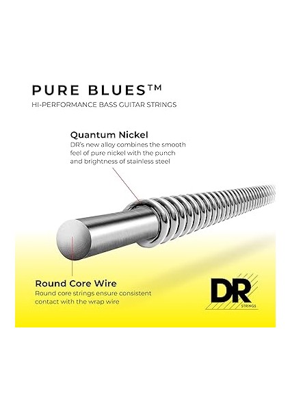 Strings PB545 45-125 Orta Boy Set El Yapımı Saf Mavi Kaplamalı 5 Telli Bas Telleri Pb5-45 fiyatları