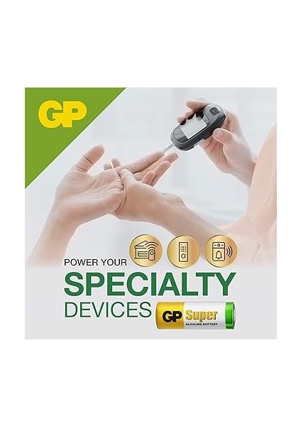 Batteries GP476A Süper Alkalin 476A/PX28A/A544/4LR44 Boy Pil, 6 Volt, Tekli Kart modelleri