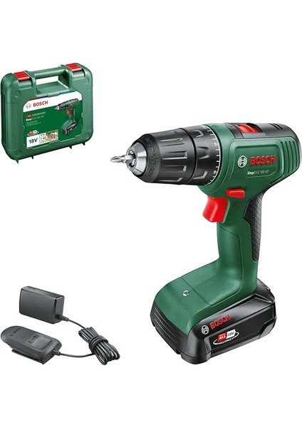 Home And Garden Easydrill 18V-40 Akülü Vidalama Makinesi (Ahşap, Metal ve Plastik Üzerine Vidalama Veya Delme; 18 Volt Sistem; 1 x Akü 2,0 Ah; Çanta Içinde)