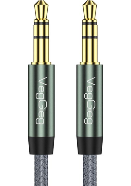 3.5mm Jack Trs Hi-Fi Örgülü Aux Ses Kablosu 2 Metre