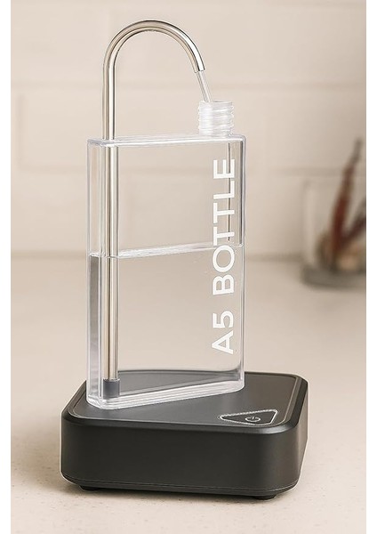 Şeffaf Düz Matara Suluk Ince Su Şişesi (Şeffaf)