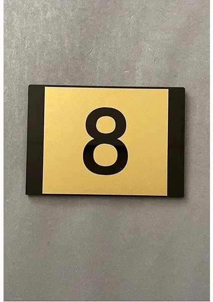 Gold Tasarım Kendinden Yapışkanlı Daire Kapı Numarası -8 fiyatları