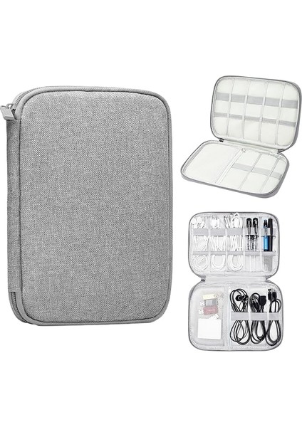 Kablo Çantası, Seyahat Aksesuarı, Gri Kablo Çantası, Düzenleyici, Seyahat Ihtiyaçları, Kablo Düzenleyici Çanta, Cep Telefonu Kablosu, Sabit Disk, Powerbank Sd Kartlar Için Kablo Çantası,