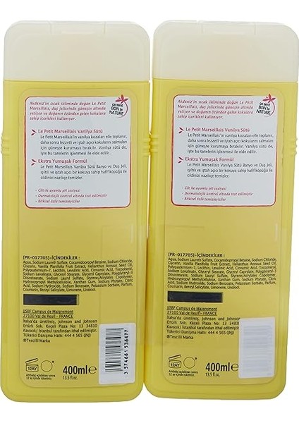 Petit Marseillais Vanilya Sütü Duş Jeli (2 x 400 Ml) modelleri