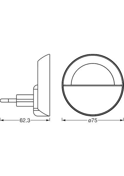 LED Soket Gece Lambası, 0,7 W, 15 Lümen, 4000 K, Lunetta Gece Lambası Kısılabilir, Dokunmatik Karartma Teknolojisi ile Soğuk Beyaz, 1 Adet modelleri