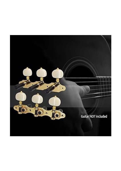 2 Planks Klasik Gitar Akort Burgusu Akustik Gitar Akort Aletleri 1:18 Akort Anahtarı 3 Sol 3 Sağ Gitar Düğmeleri Yedek modelleri
