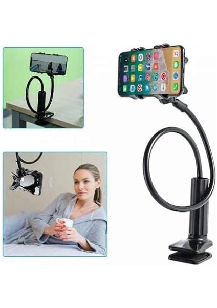 Akrobat Telefon Tutucu Portatif Spiral Gövdeli Oynar Başlıklı fiyatları