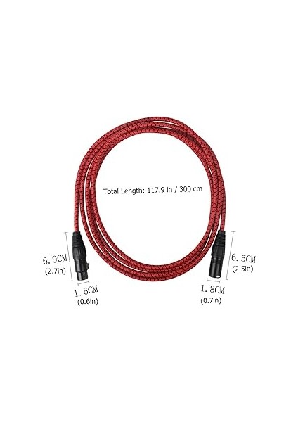 3m Xlr Mikrofon Kablosu Xlr Erkek-Dişi Kablo Kaydı ve Performanslar Için Gürültü Önleyici Teknoloji ile Donatılmış fiyatları