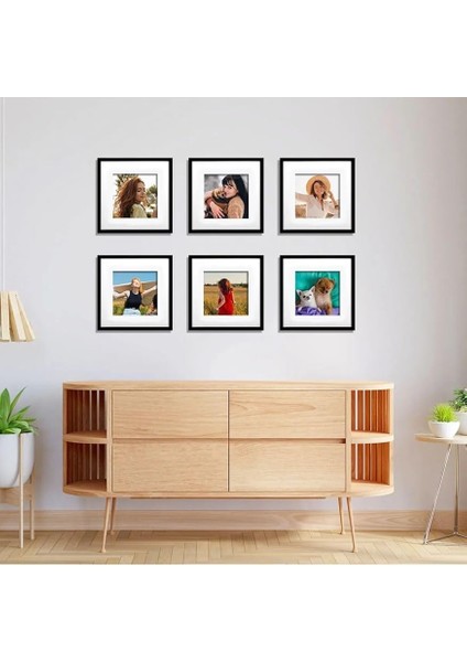 Sök-Tak Paspartulu Siyah 21X21CM Kare Fotoğraf Çerçevesi - 3'lü Paket modelleri