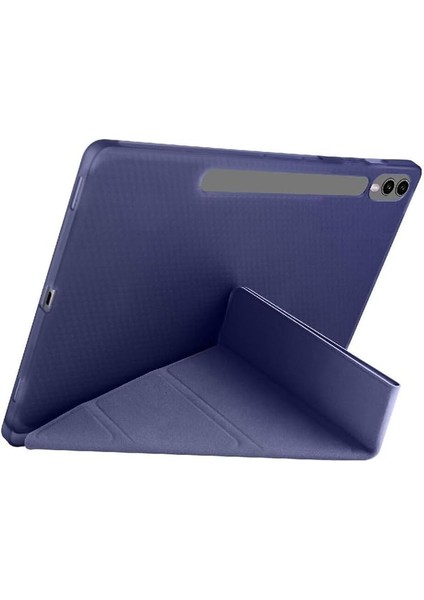 Galaxy Tab S10 Plus X820 12.4 Inç Uyumlu Tablet Kılıfı – Kalemlikli, Katlanabilir Smart Cover, Stand Özellikli, Darbe Emici Arka Koruma, Ince ve Hafif Tasarım (Lacivert) modelleri