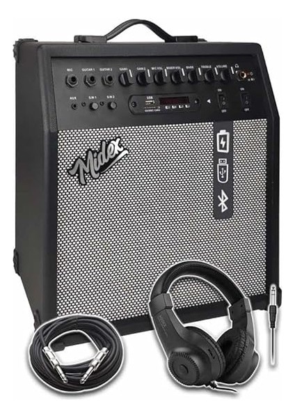 MGA-50HD Elektro Gitar Amfisi 50 Watt USB Bluetooth Şarjlı 4 Girişli (Kulaklık ve Kablo Dahil) fiyatları