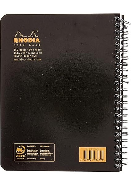 Noktalı Spiralli Defter, Siyah, 160X210 mm fiyatları
