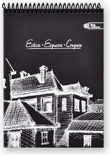 Color Container Siyah Esguisse A4 50YP Çizim Defteri Siyah Kağıt - Eskiz