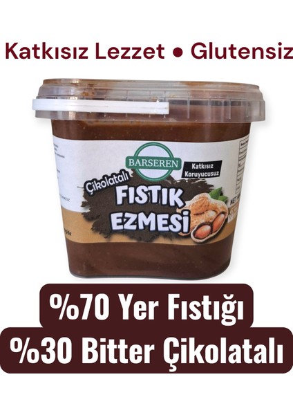 Çikolatalı Fıstık Ezmesi 500 gr Bitter Çikolatalı