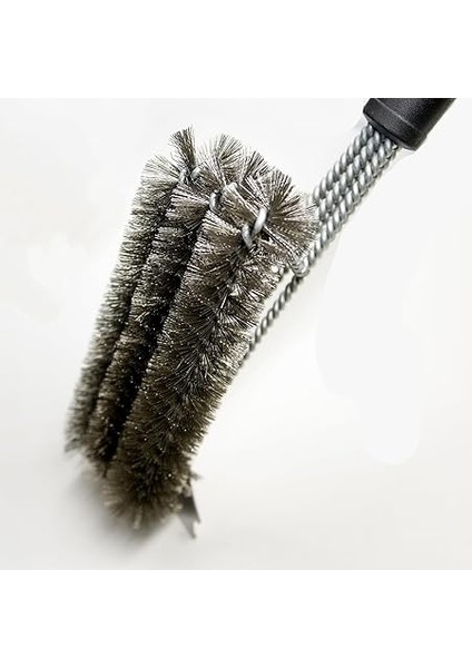 Paslanmaz Çelik Izgara Mangal Temizleme Fırçası | Kazıyıcılı, 360º Kapsamlı, 3 Başlı, Ergonomik Tutacaklı Barbekü Fırçası indirimleri