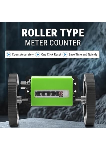 Sayacı - 1 Adet Mekanik Uzunluk Sayaç Metre Sayaç Dönen Tekerlek Yeşil fiyatları