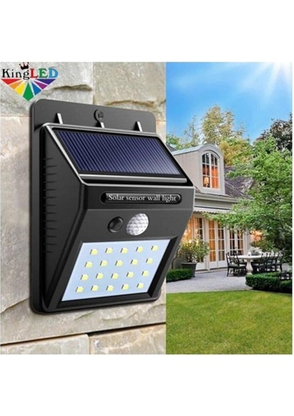 Güneş Enerjili Hareket Sensörlü 20 Ledli Duvar Lambası modelleri